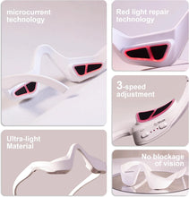 Load image into Gallery viewer, Under Eye Red Light Therapy Glasses with Dark Circle, Eye Bag and Wrinkle Elimination Massage